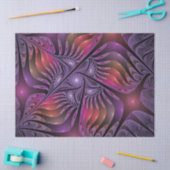 Kleurrijke Fantasy Abstracte Trippy Paarse Fractal Tissuepapier (Craft)
