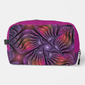 Kleurrijke Fantasy Abstracte Trippy Paarse Fractal Toilettasje (Voorkant)