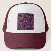 Kleurrijke Fantasy Abstracte Trippy Paarse Fractal Trucker Pet (Voorkant)