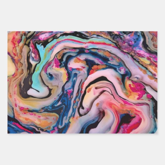 Kleurrijke Fantasy Abstraction Inpakpapier Vel (Voorkant)