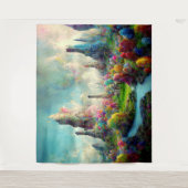 Kleurrijke Fantasy Alien Natuur Landscape Wandkleed (Voorkant)