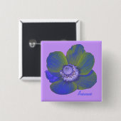 kleurrijke Fantasy Anemone Button (Voorkant /achterkant)