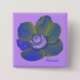 kleurrijke Fantasy Anemone Button