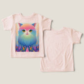 Kleurrijke Fantasy Animal Print T-shirt (Ontwerp Voorkant & Achterkant)