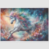 Kleurrijke Fantasy Art Unicorn Magic Decoupage Tissuepapier (Voorkant)