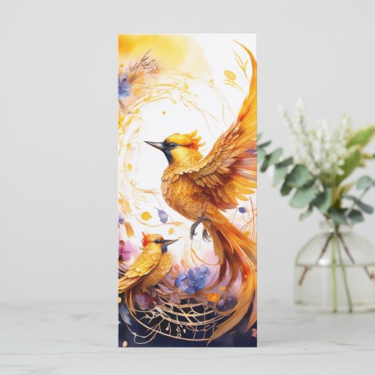 Kleurrijke Fantasy Bird Art (Staand voorkant)