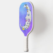 Kleurrijke Fantasy Crescent Moon Scroll Shapes Sky Pickleball Paddle (Links)