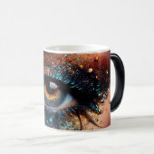 Kleurrijke Fantasy Earth Glitter Eye Close-up Magische Mok (Voorkant rechts)