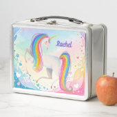 Kleurrijke Fantasy Eenhoorn Metalen Lunch Box (In situ)