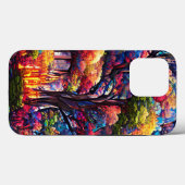 Kleurrijke Fantasy Foliage Case-Mate iPhone Case (Achterkant (horizontaal))