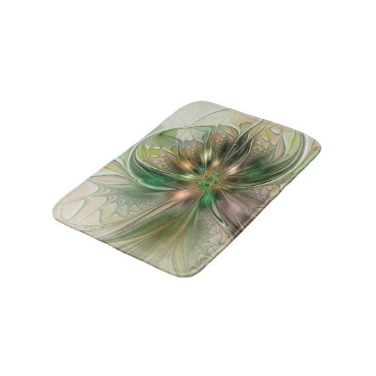 Kleurrijke Fantasy Modern Abstracte fractale venti Badmat (Gekanteld)