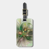 Kleurrijke Fantasy Modern Abstracte fractale venti Bagagelabel (Voorkant verticaal)