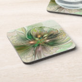 Kleurrijke Fantasy Modern Abstracte fractale venti Bier Onderzetter (Linkerzijde)