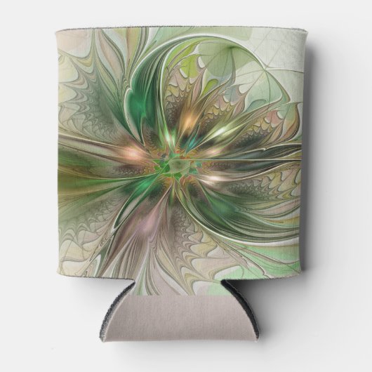 Kleurrijke Fantasy Modern Abstracte fractale venti Blikjeskoeler (Voorkant)