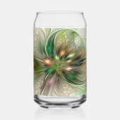 Kleurrijke Fantasy Modern Abstracte fractale venti Blikvorm Glas (Achterkant)