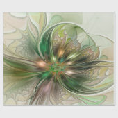 Kleurrijke Fantasy Modern Abstracte fractale venti Cadeaupapier (Vlak)