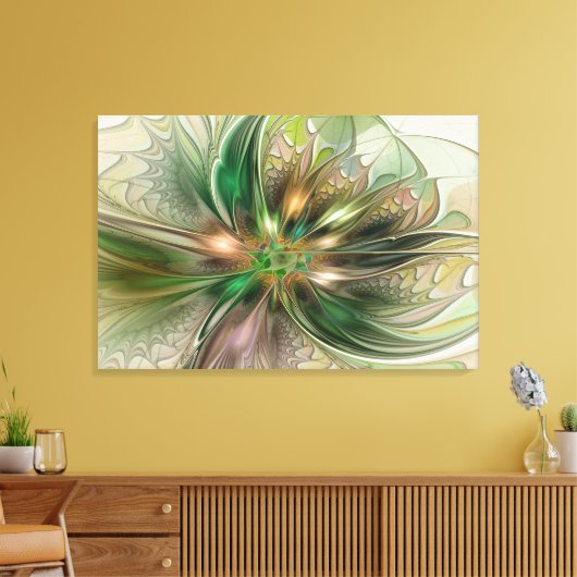 Kleurrijke Fantasy Modern Abstracte fractale venti Canvas Afdruk (Insitu (Woonkamer))