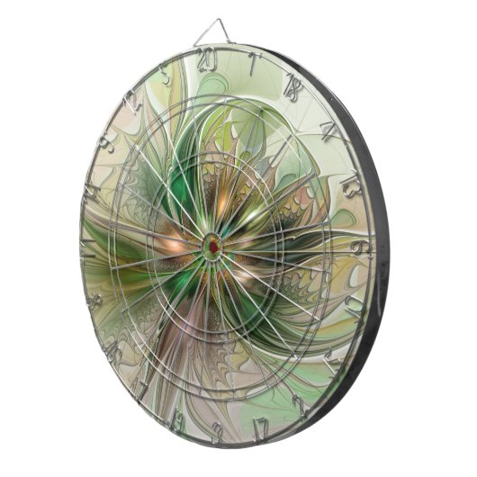 Kleurrijke Fantasy Modern Abstracte fractale venti Dartbord (Voorkant Rechts)