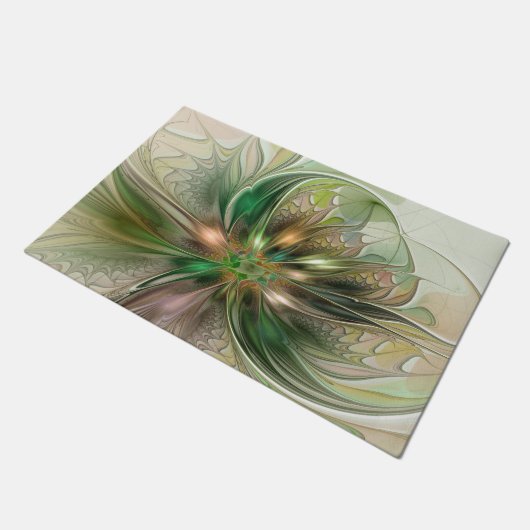 Kleurrijke Fantasy Modern Abstracte fractale venti Deurmat (Schuin)