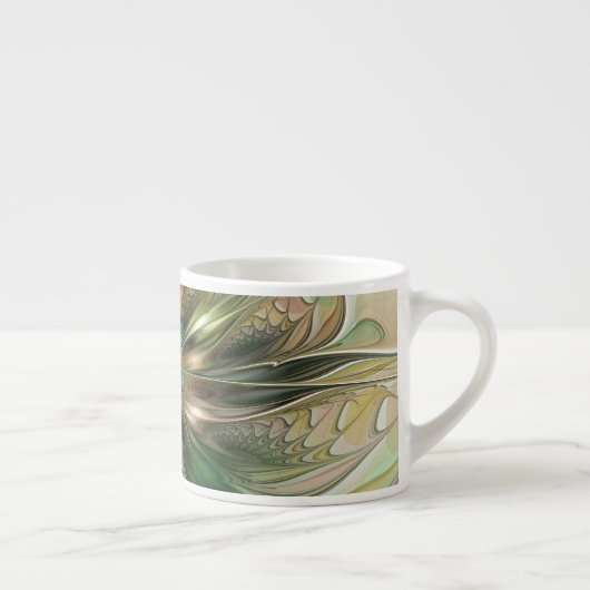 Kleurrijke Fantasy Modern Abstracte fractale venti Espresso Kop (Rechts)