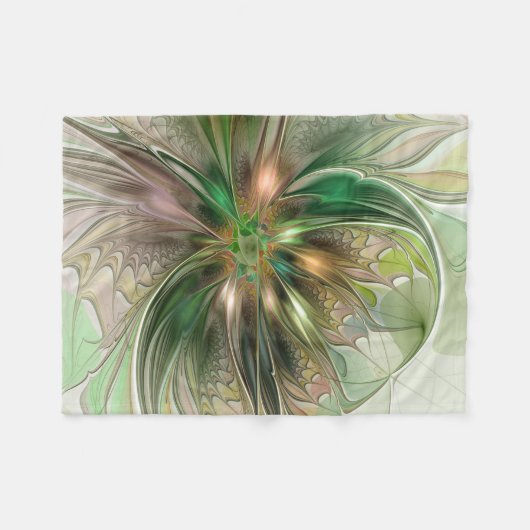 Kleurrijke Fantasy Modern Abstracte fractale venti Fleece Deken (Voorkant (Horizontaal))