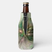 Kleurrijke Fantasy Modern Abstracte fractale venti Flesjeskoeler (Fles Achterkant)