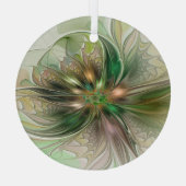 Kleurrijke Fantasy Modern Abstracte fractale venti Glas Ornament (Achterkant)