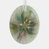Kleurrijke Fantasy Modern Abstracte fractale venti Glas Ornament (Voorkant Rechts)