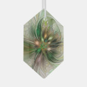 Kleurrijke Fantasy Modern Abstracte fractale venti Glas Ornament (Voorkant Rechts)