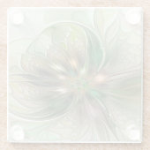 Kleurrijke Fantasy Modern Abstracte fractale venti Glazen Onderzetter (Achterkant)