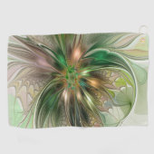 Kleurrijke Fantasy Modern Abstracte fractale venti Golfhanddoek (Horizontaal)