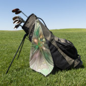 Kleurrijke Fantasy Modern Abstracte fractale venti Golfhanddoek (Groen)