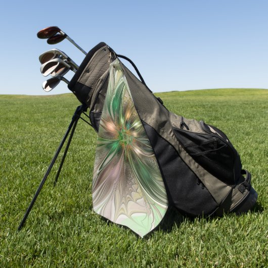Kleurrijke Fantasy Modern Abstracte fractale venti Golfhanddoek (Groen)