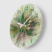 Kleurrijke Fantasy Modern Abstracte fractale venti Grote Klok (Hoek)