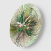 Kleurrijke Fantasy Modern Abstracte fractale venti Grote Klok (Hoek)