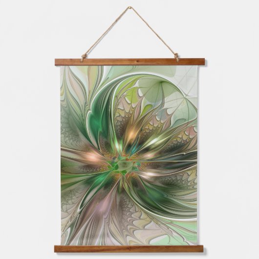 Kleurrijke Fantasy Modern Abstracte fractale venti Hangend Wandkleed (Voorkant)