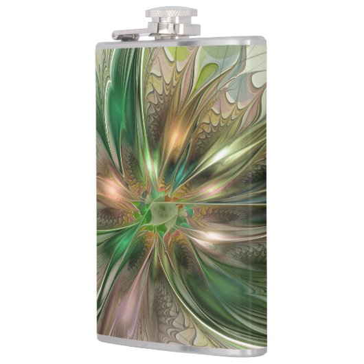 Kleurrijke Fantasy Modern Abstracte fractale venti Heupfles (Links)