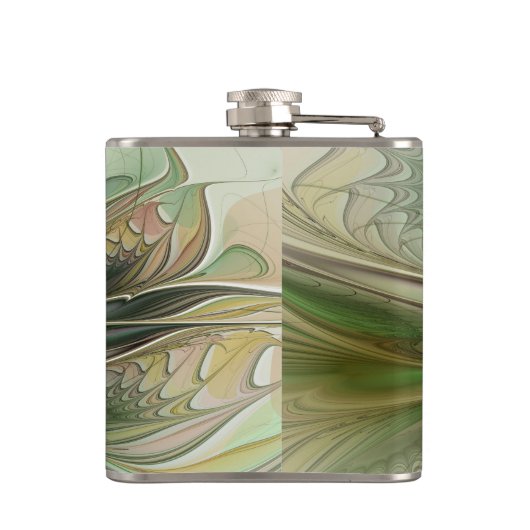 Kleurrijke Fantasy Modern Abstracte fractale venti Heupfles (Achterkant)