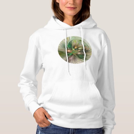 Kleurrijke Fantasy Modern Abstracte fractale venti Hoodie (Voorkant)