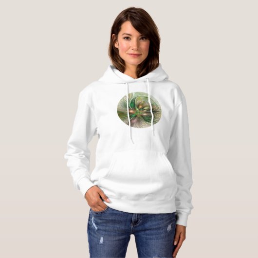 Kleurrijke Fantasy Modern Abstracte fractale venti Hoodie (Voorkant volledig)