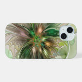 Kleurrijke Fantasy Modern Abstracte fractale venti iPhone 15 Case (Achterkant horizontaal)