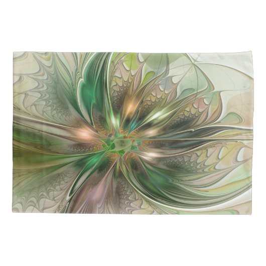 Kleurrijke Fantasy Modern Abstracte fractale venti Kussensloop (Achterkant)