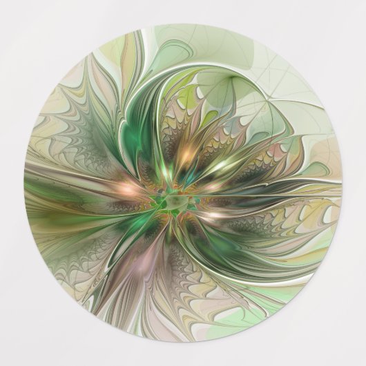 Kleurrijke Fantasy Modern Abstracte fractale venti Labels (Design 2)