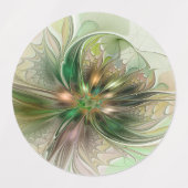 Kleurrijke Fantasy Modern Abstracte fractale venti Labels (Design 1)