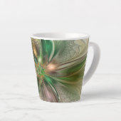 Kleurrijke Fantasy Modern Abstracte fractale venti Latte Mok (Rechterhoek)