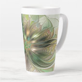 Kleurrijke Fantasy Modern Abstracte fractale venti Latte Mok (Rechterhoek)