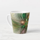 Kleurrijke Fantasy Modern Abstracte fractale venti Latte Mok (Linkerhoek)