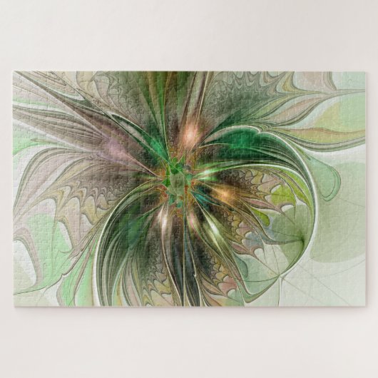 Kleurrijke Fantasy Modern Abstracte fractale venti Legpuzzel (Horizontaal)