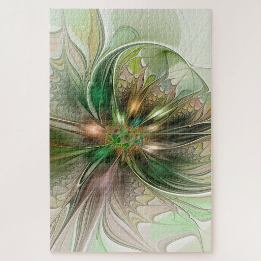 Kleurrijke Fantasy Modern Abstracte fractale venti Legpuzzel (Verticaal)