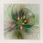 Kleurrijke Fantasy Modern Abstracte fractale venti Legpuzzel (Horizontaal)